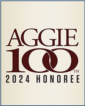 Aggie 100 honoree logo